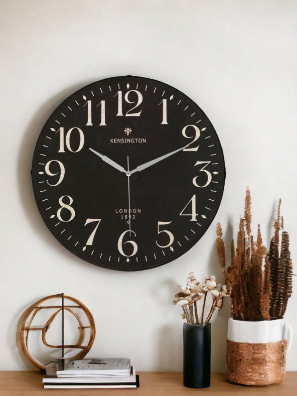 Galaxy Exclucive Bombeli Cam Serisi Londra Desenli  Sessiz Akar Duvar Saati 30 cm - Resim 2