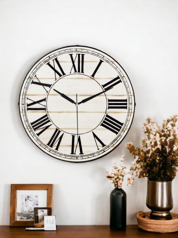 Galaxy Exclucive Bombeli Cam Serisi Mermer Desenli Roma Rakamlı Sessiz Akar Duvar Saati 30 cm - Resim 2