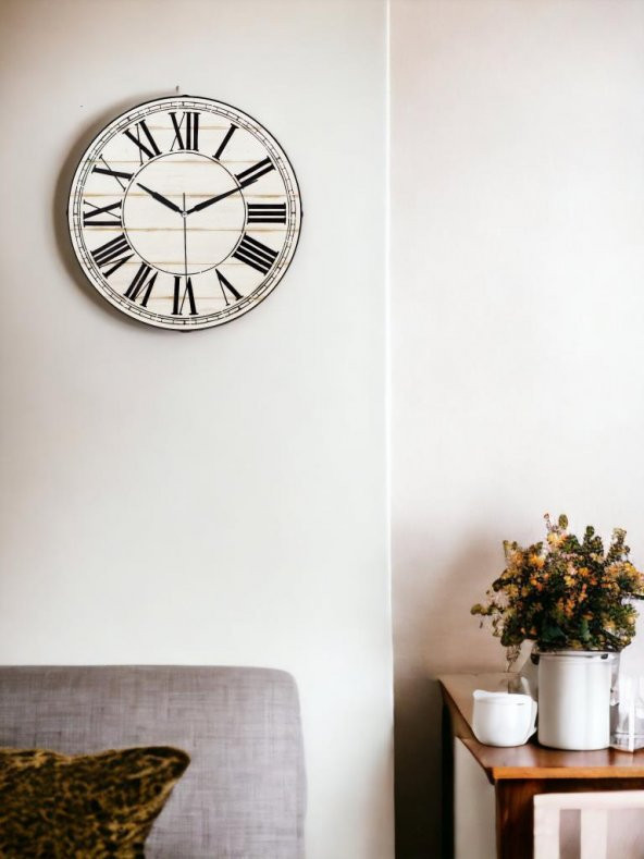 Galaxy Exclucive Bombeli Cam Serisi Mermer Desenli Roma Rakamlı Sessiz Akar Duvar Saati 30 cm - Resim 3