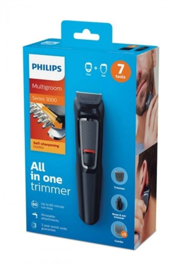 Philips Multigroom 3000 Serisi MG3720/15 7'si 1 Arada Erkek Bakım Seti - Resim 3