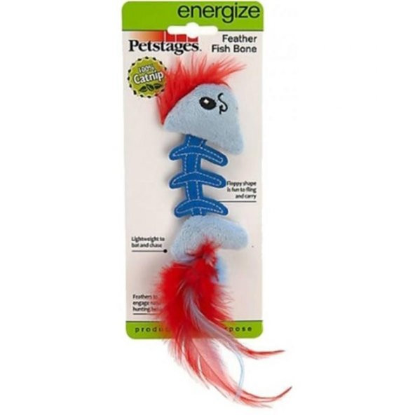 Petstages Feather Fish Bone Catnipli Kedi Oyuncağı