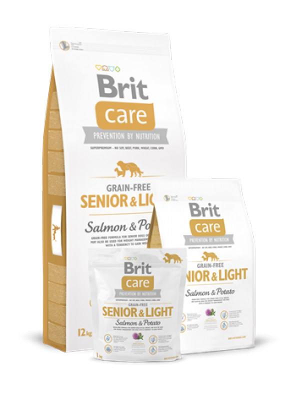 Brit Care Light Tüm Irklar için Somonlu ve Patatesli Tahılsız Yaşlı Köpek Maması 3 kg