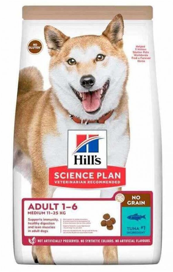 Hills Tahılsız Orta Irk Balıklı Yetişkin Köpek Maması 2,5 Kg