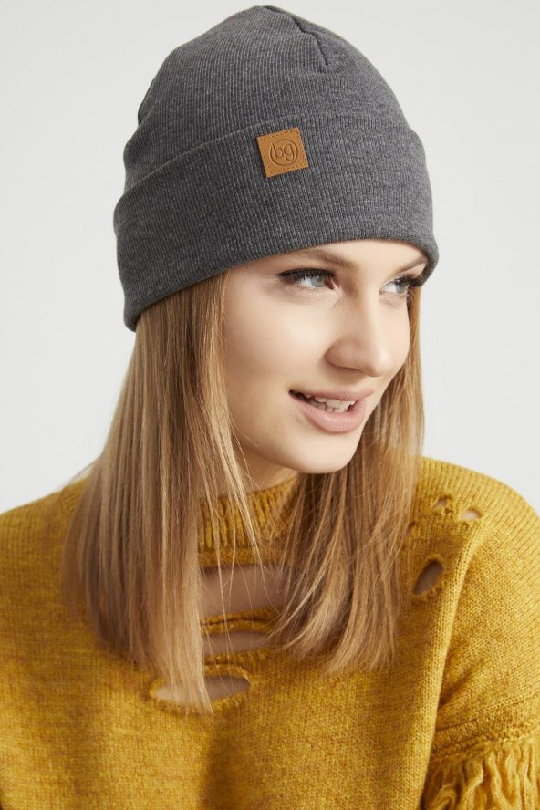 Kadın Genç Kız Füme Şapka Bere Spor, Rahat, %100 pamuklu, el yapımı, yerli üretim