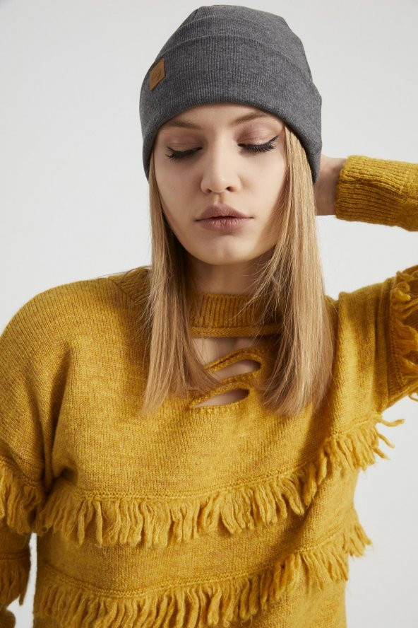 Kadın Genç Kız Füme Şapka Bere Spor, Rahat, %100 pamuklu, el yapımı, yerli üretim - 4