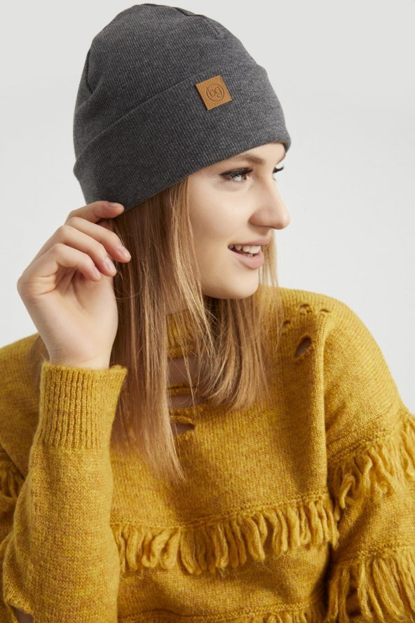 Kadın Genç Kız Füme Şapka Bere Spor, Rahat, %100 pamuklu, el yapımı, yerli üretim - 5