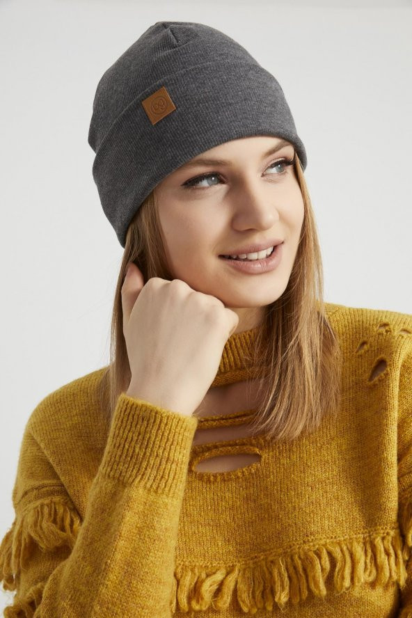 Kadın Genç Kız Füme Şapka Bere Spor, Rahat, %100 pamuklu, el yapımı, yerli üretim - 6