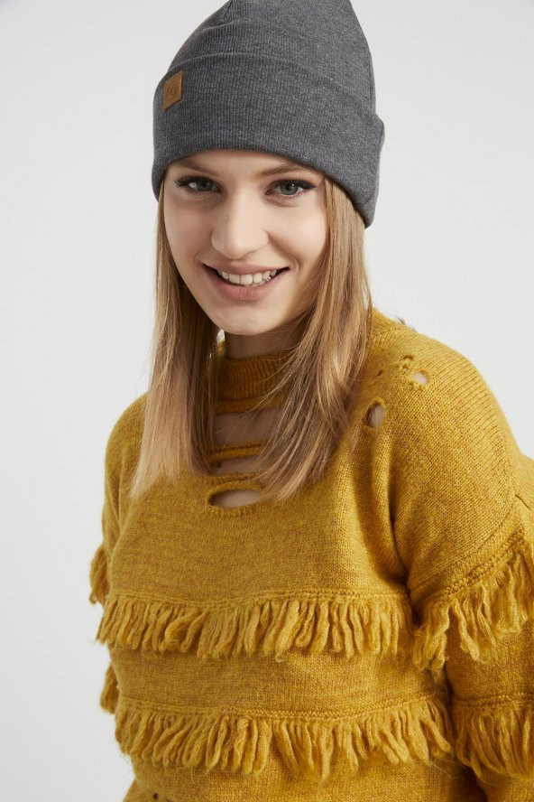 Kadın Genç Kız Füme Şapka Bere Spor, Rahat, %100 pamuklu, el yapımı, yerli üretim - 7