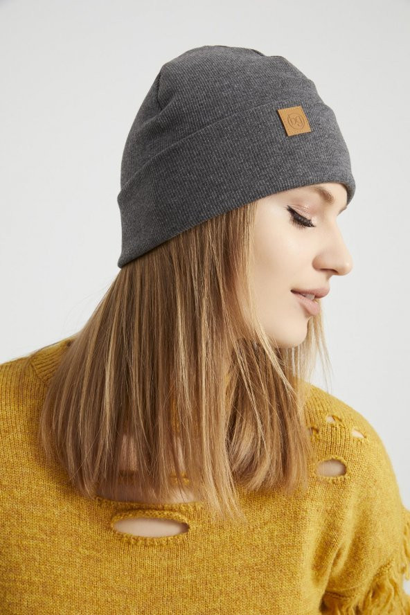 Kadın Genç Kız Füme Şapka Bere Spor, Rahat, %100 pamuklu, el yapımı, yerli üretim - 8