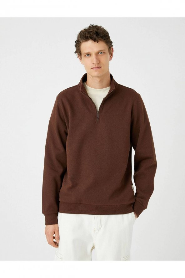 4WAM70126MK Koton Erkek Sweat BEJ - 7