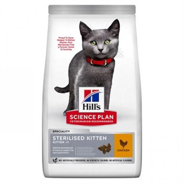 Hills Sterilized Kitten Tavuklu Kısırlaştırılmış Yavru Kedi Maması 10kg