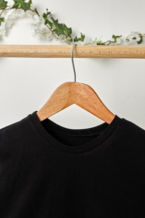 Siyah Desenli-Siyah Erkek Çocuk %100 Pamuklu Penye Oversize Kamuflaj T-Shirt Yumuşak Bandana İKİLİ TAKIM  Trend Seri 2 - 7