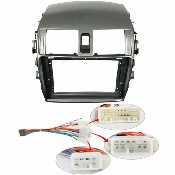TOYOTA COROLLA 2007-2012 ANDROİD TEYP ÇERÇEVE (9 INCH) - SOKET - CANBUS - 4