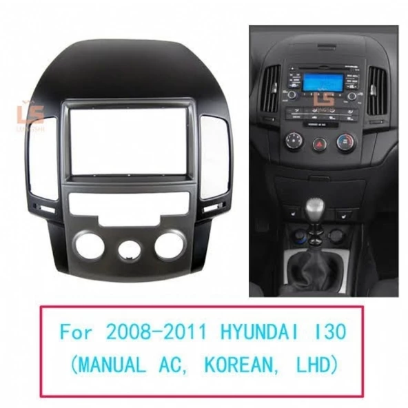 HYUNDAİ İ30 2008-2011 ANALOG ANDROİD TEYP ÇERÇEVE (9 INCH) - SOKET - CANBUS