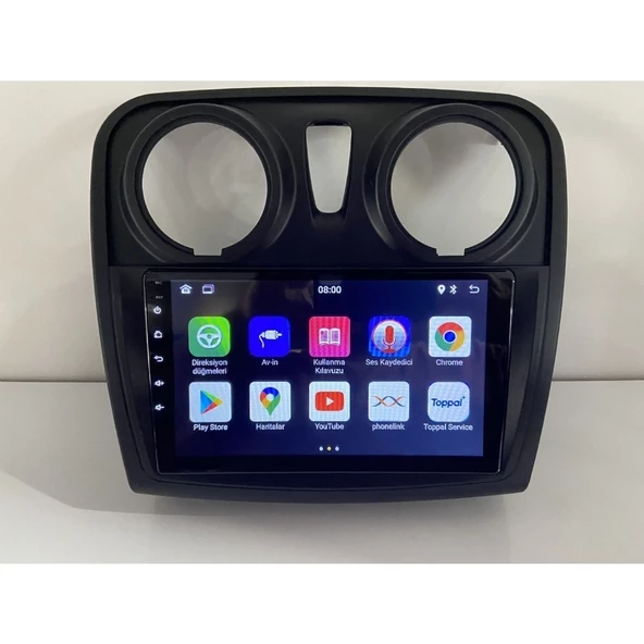 DACIA SANDERO ANDROİD 2-32 MULTİMEDYA CARPLAY-KAMERA-IPS EKRAN
