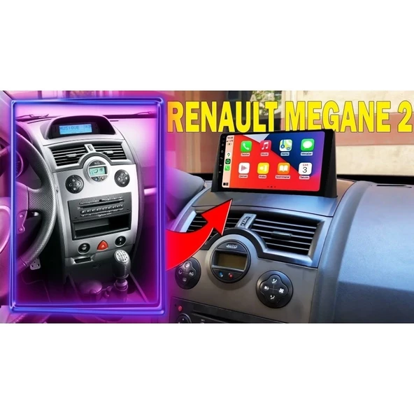 RENAULT MEGANE 2 ANDROİD 14 2-32 MULTİMEDYA CARPLAY-KAMERA-IPS