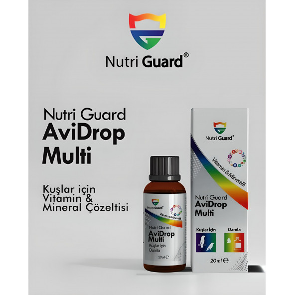 NutriGuard AviDrop MultiKuşlar Için Vitamin Mineral Çözeltisi Avidrop Multi (2'li alımlarda 1 adet hediyemizdir.)