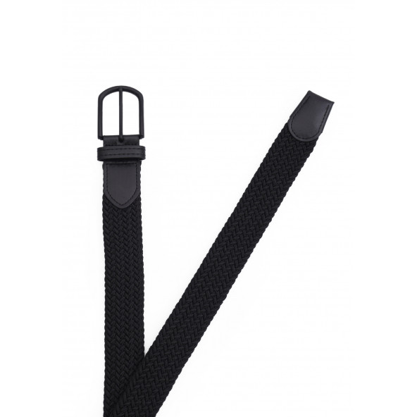 PRSBelt Elastik Örgü Kemer Kadın Erkek 35 mm Keten Kanvas Jeans Kot Pantolon Kemeri Uniseks Kemer - 2
