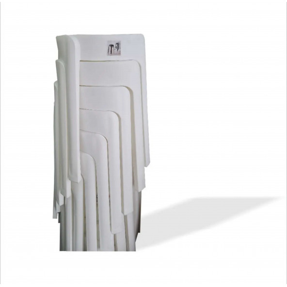 Beyaz Büyük Geniş Uzun Sağlam Sert Plastik Kırılmaz Hafif 45 Cm Banyo Balkon Bahçe Oturak Tabure Sandalye ürün görseli 1