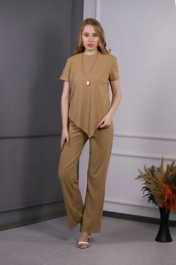 Kadın Bej Kaşkorse Pantolon - 3