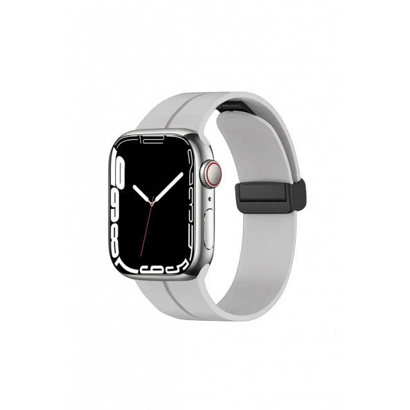 Apple Watch 38-40-41MM Uyumlu Magnetic Tokalı Yumuşak Spor Silikon Kordon