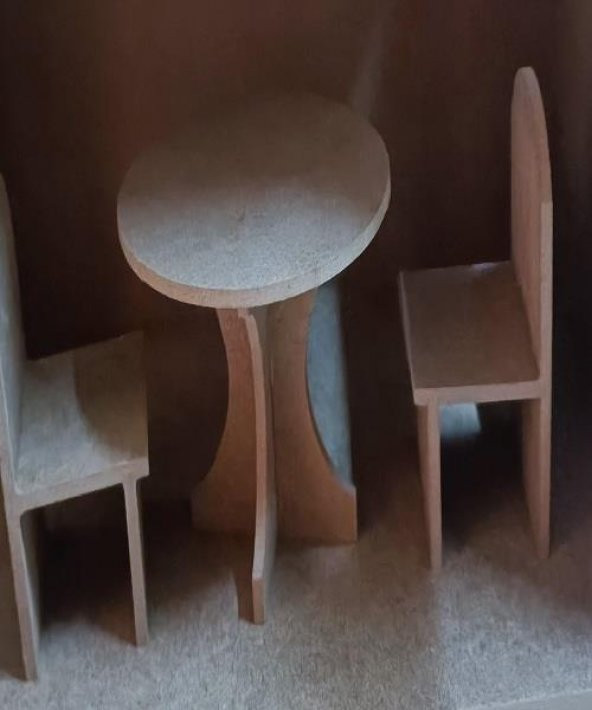Hobi Adn 90231 Dekoratif Çocuk Oyuncak Ev Ahşap MDF HAM CNC Kesim El Yapım - 6