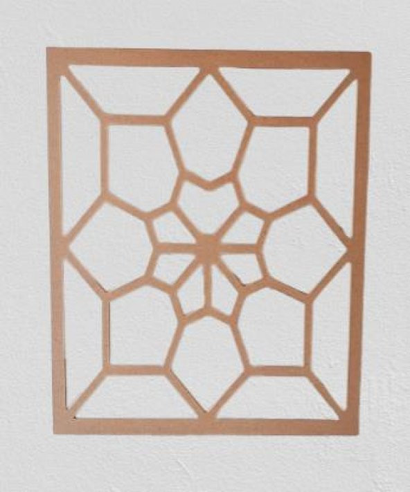 Hobi Adn 90230 Dekoratif Çerçeve Çiçek Motifli Ahşap MDF HAM CNC Kesim El Yapım