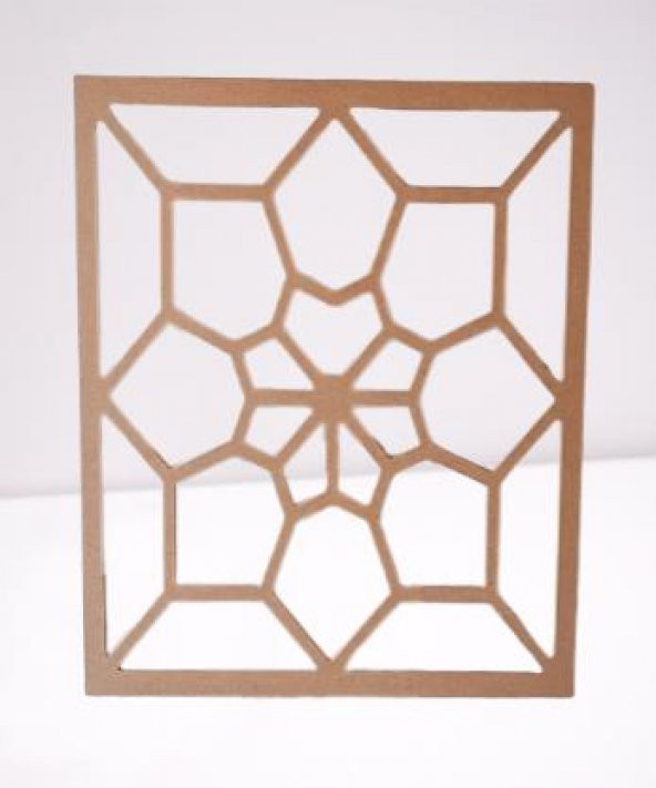 Hobi Adn 90230 Dekoratif Çerçeve Çiçek Motifli Ahşap MDF HAM CNC Kesim El Yapım - 2