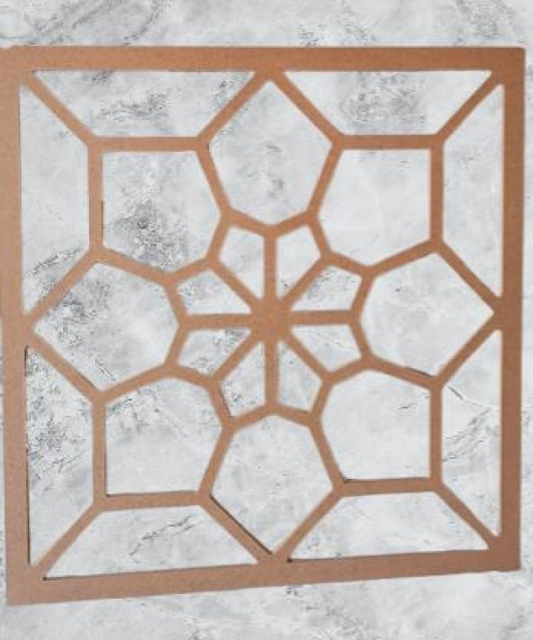 Hobi Adn 90230 Dekoratif Çerçeve Çiçek Motifli Ahşap MDF HAM CNC Kesim El Yapım - 3