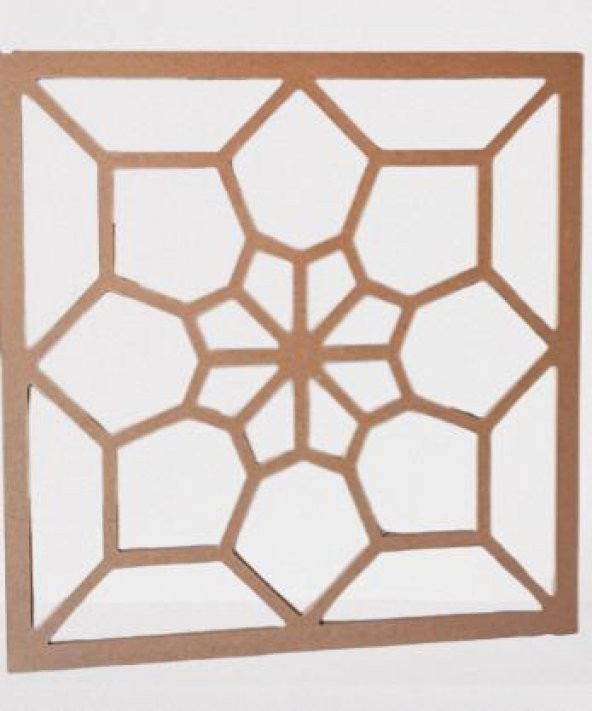 Hobi Adn 90230 Dekoratif Çerçeve Çiçek Motifli Ahşap MDF HAM CNC Kesim El Yapım - 4