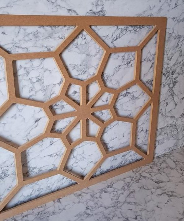 Hobi Adn 90230 Dekoratif Çerçeve Çiçek Motifli Ahşap MDF HAM CNC Kesim El Yapım - 6