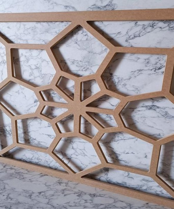 Hobi Adn 90230 Dekoratif Çerçeve Çiçek Motifli Ahşap MDF HAM CNC Kesim El Yapım - 7