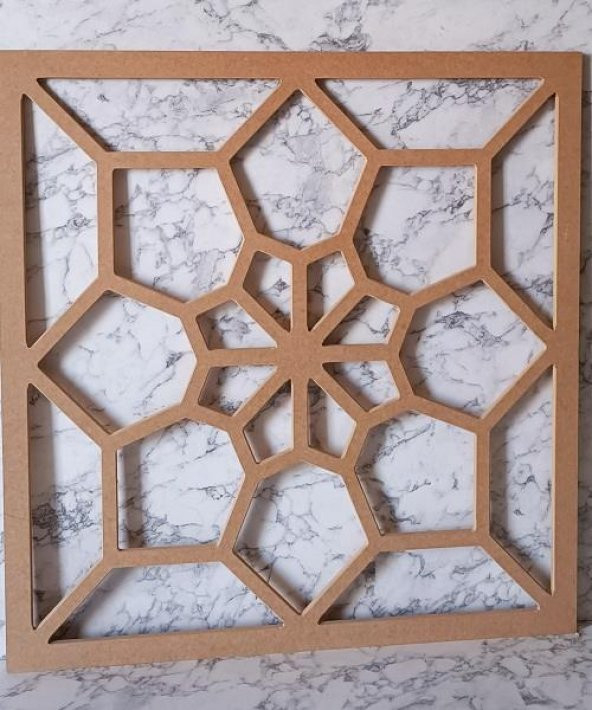 Hobi Adn 90230 Dekoratif Çerçeve Çiçek Motifli Ahşap MDF HAM CNC Kesim El Yapım - 8