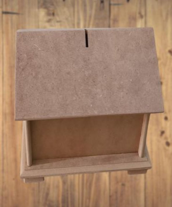 Hobi Adn 90228 Dekoratif Bahşiş Kutusu Kumbara MDF HAM CNC Kesim MODEL El Yapım - 7
