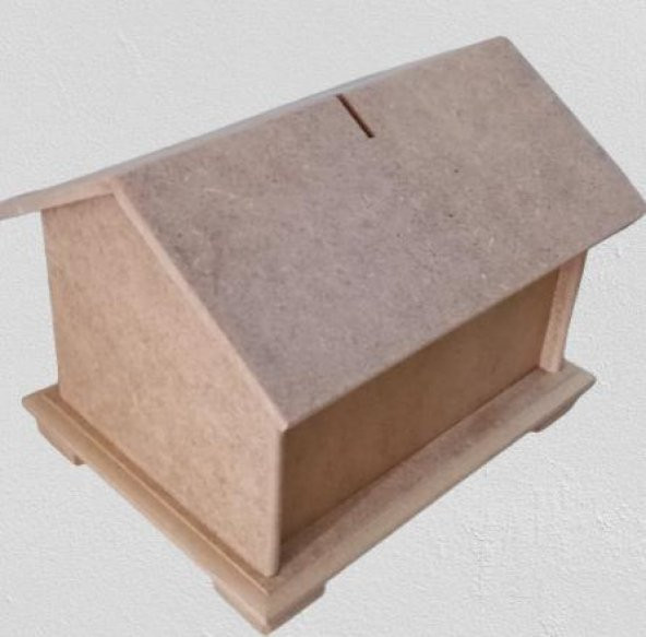 Hobi Adn 90228 Dekoratif Bahşiş Kutusu Kumbara MDF HAM CNC Kesim MODEL El Yapım - 8