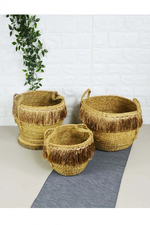 Native - 3 Lü Hasır Sele Püsküllü