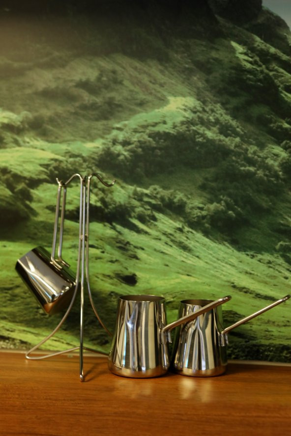 Paslanmaz Çelik Cezve Takımı Standlı - 2