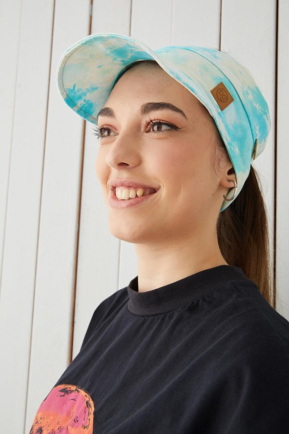 Batik Yetişkin Genç Maske Takılabilir Tenis Yazlık vizör spor şapka yumuşak pamuklu Penye - 3