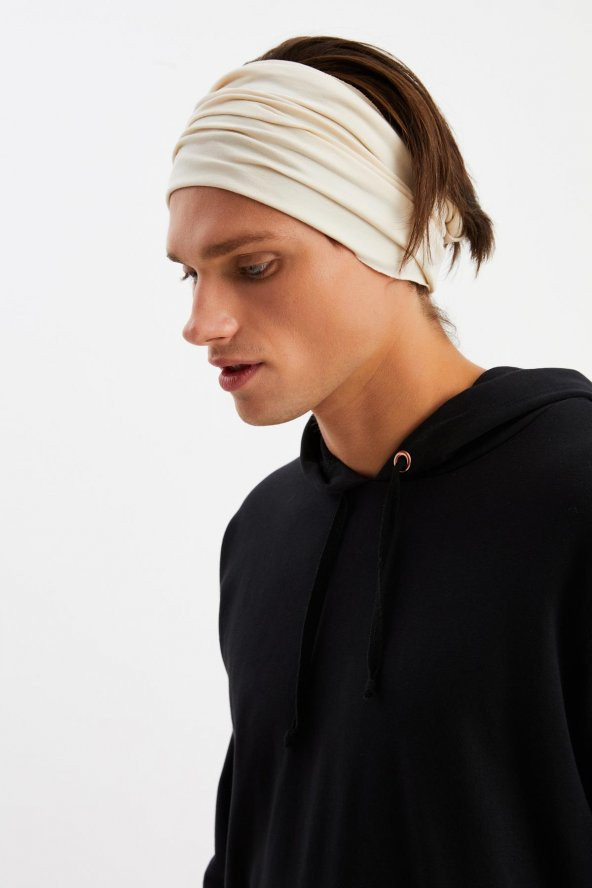 Bej Erkek 4 fonksiyonlu Koruyucu Pamuklu, Esnek, Terletmez, Bandana, Boyunluk, Buff, Maske