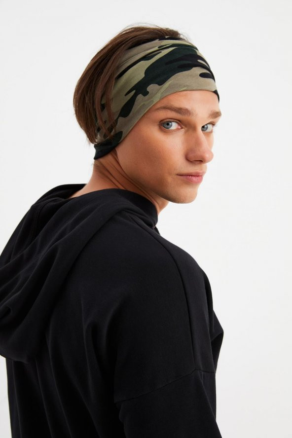 kamuflaj Erkek 4 fonksiyonlu Koruyucu Pamuklu, Esnek, Terletmez, Bandana, Boyunluk, Buff, Maske