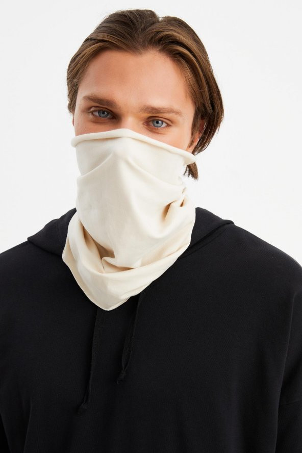 Bej Erkek 4 fonksiyonlu Koruyucu  Pamuklu, Esnek, Terletmez, Bandana, Boyunluk, Buff, Maske - 3