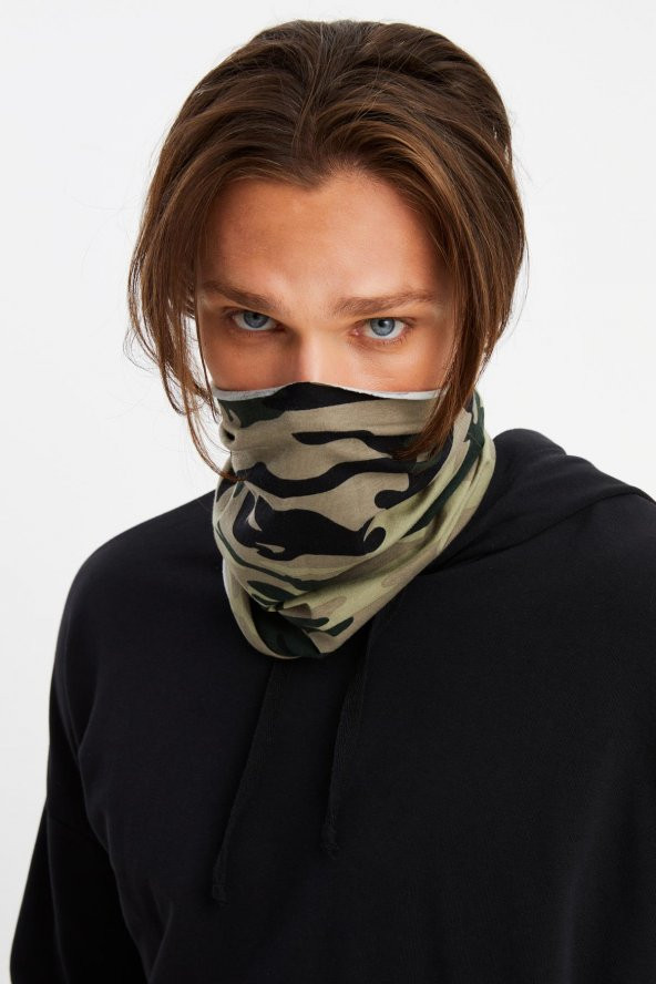 kamuflaj Erkek 4 fonksiyonlu Koruyucu Pamuklu, Esnek, Terletmez, Bandana, Boyunluk, Buff, Maske - 2