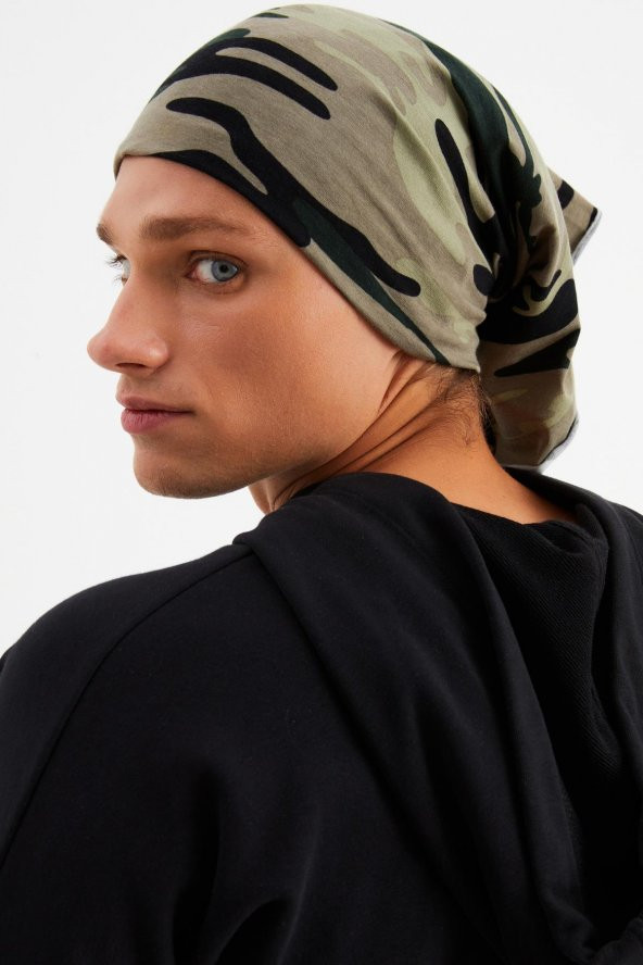 kamuflaj Erkek 4 fonksiyonlu Koruyucu Pamuklu, Esnek, Terletmez, Bandana, Boyunluk, Buff, Maske - 3