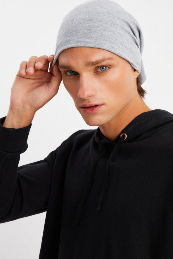 Açık Gri Erkek 4 fonksiyonlu Koruyucu  Pamuklu, Esnek, Terletmez, Bandana, Boyunluk, Buff, Maske - 3