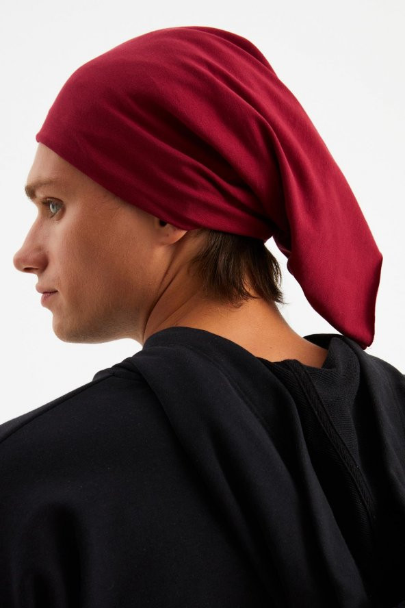 Bordo Erkek 4 fonksiyonlu Koruyucu Pamuklu, Esnek, Terletmez, Bandana, Boyunluk, Buff, Maske - 5