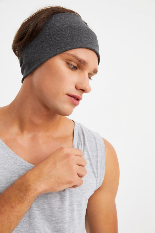 Füme Erkek Pamuklu Termal, Kaymaz, Terletmez, Ultra Hafif, Spor Saç Bandı Bandana Buff - 3