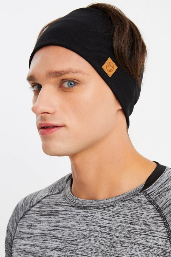 Siyah Erkek Pamuklu Termal, Kaymaz, Terletmez, Ultra Hafif, Spor Saç Bandı Bandana Buff - 3