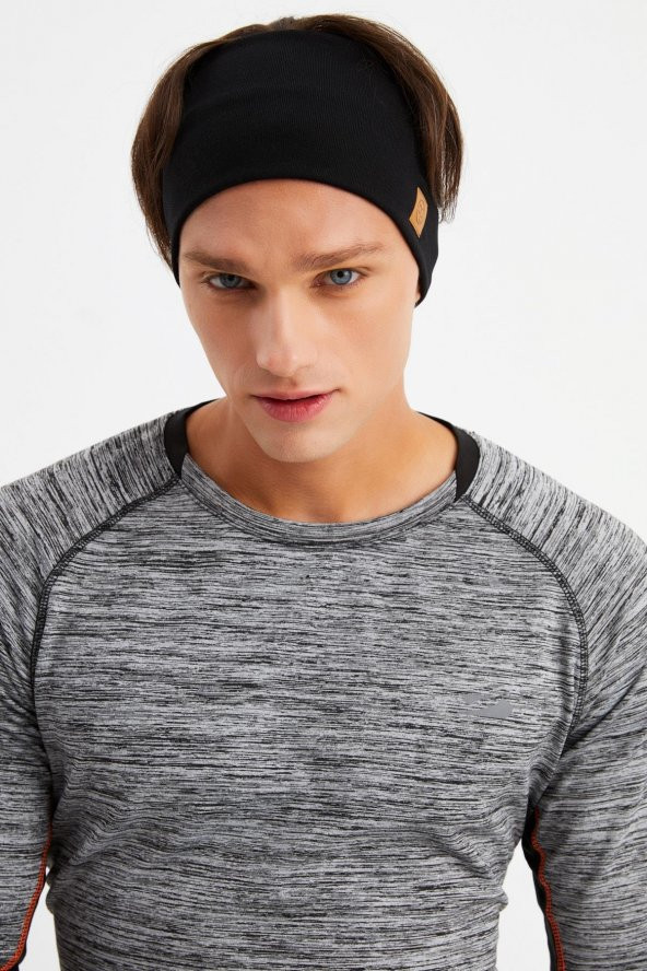 Siyah Erkek Pamuklu Termal, Kaymaz, Terletmez, Ultra Hafif, Spor Saç Bandı Bandana Buff - 4