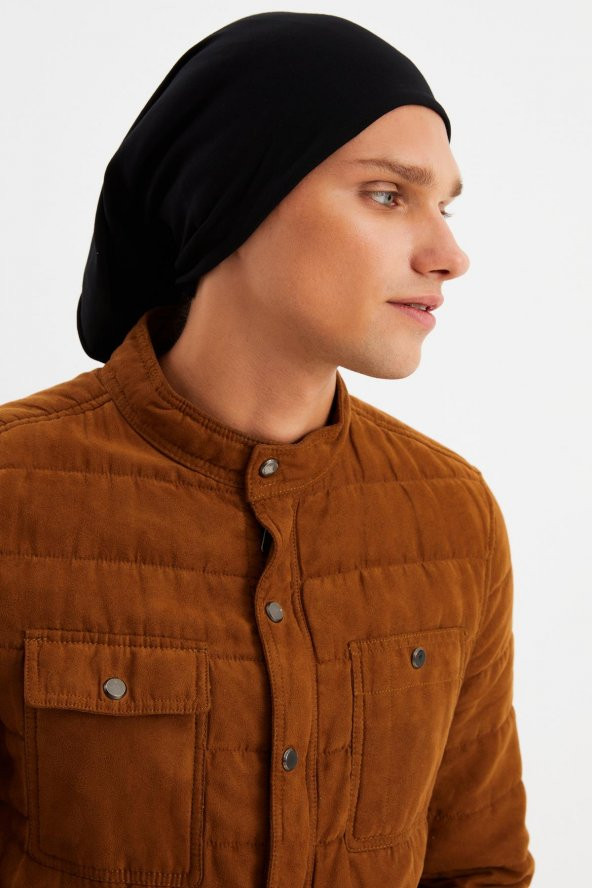 Siyah Erkek 4 fonksiyonlu Koruyucu  Pamuklu, Esnek, Terletmez, Bandana, Boyunluk, Buff, Maske - 4
