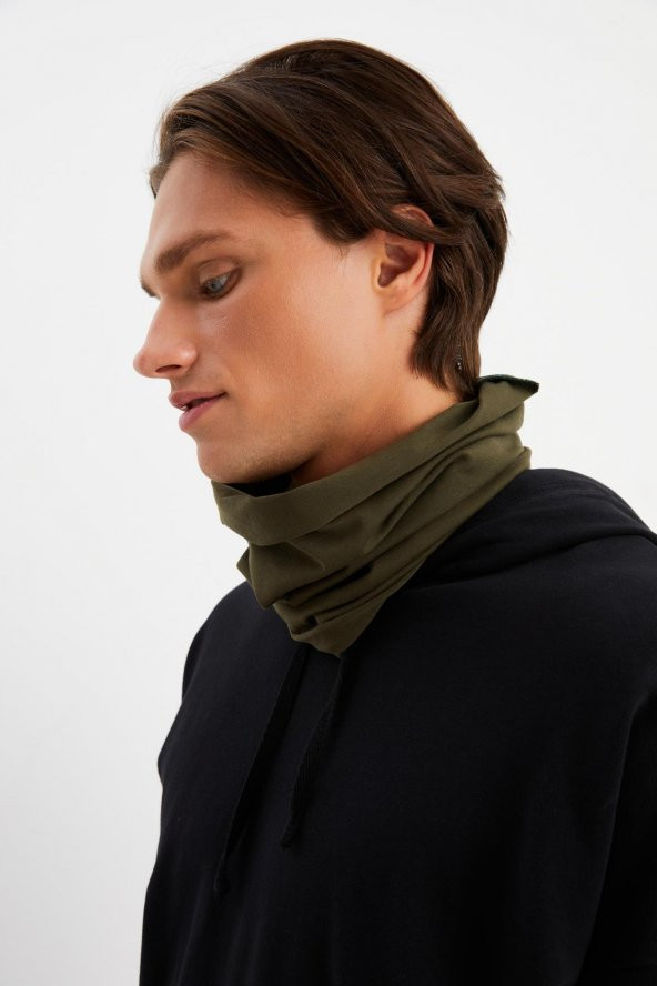 HAKİ Erkek 4 fonksiyonlu Koruyucu  Pamuklu, Esnek, Terletmez, Bandana, Boyunluk, Buff, Maske - 6